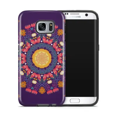 Tough mobilskal till Samsung Galaxy S7 Edge - Orientalisk blomma
