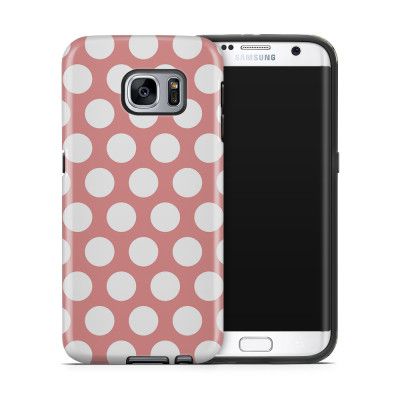 Tough mobilskal till Samsung Galaxy S7 Edge - Polka - Persika