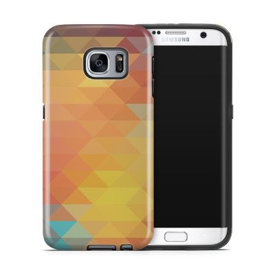 Tough mobilskal till Samsung Galaxy S7 Edge - Polygon - Gul