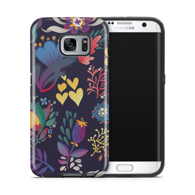 Tough mobilskal till Samsung Galaxy S7 Edge - Retro blommor