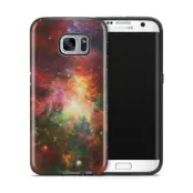 Tough mobilskal till Samsung Galaxy S7 Edge - Rymden - Röd/Grön
