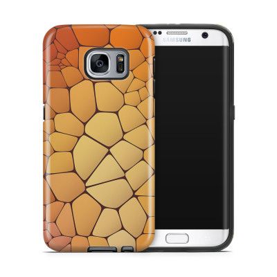 Tough mobilskal till Samsung Galaxy S7 Edge - Skifferstenar - Orange