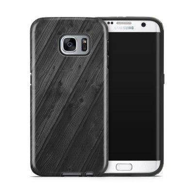 Tough mobilskal till Samsung Galaxy S7 Edge - Svart trä