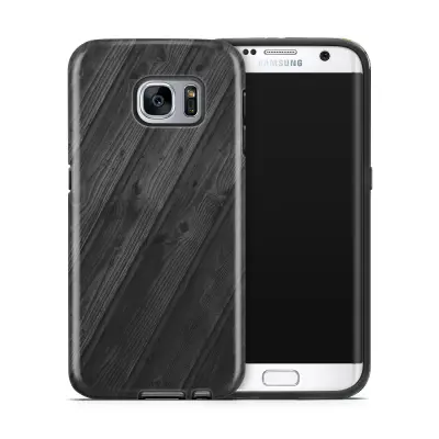 Tough mobilskal till Samsung Galaxy S7 Edge - Svart trä