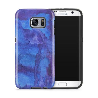 Tough mobilskal till Samsung Galaxy S7 Edge - Vattenfärg - Blå