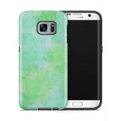 Tough mobilskal till Samsung Galaxy S7 Edge - Vattenfärg - Grön