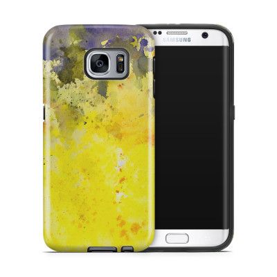 Tough mobilskal till Samsung Galaxy S7 Edge - Vattenfärg - Gul