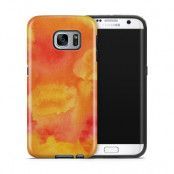 Tough mobilskal till Samsung Galaxy S7 Edge - Vattenfärg - Orange