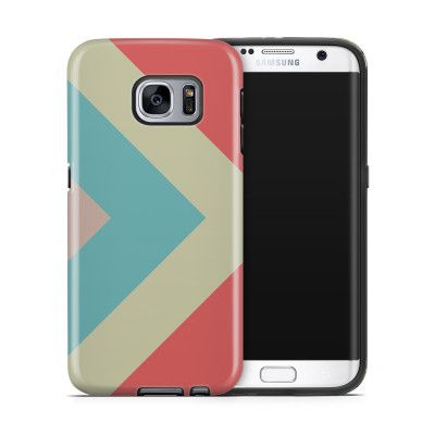 Tough mobilskal till Samsung Galaxy S7 Edge - Vinklar - Röd