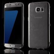 TPU Flip Shell Case till Samsung Galaxy S7 Edge - Grå