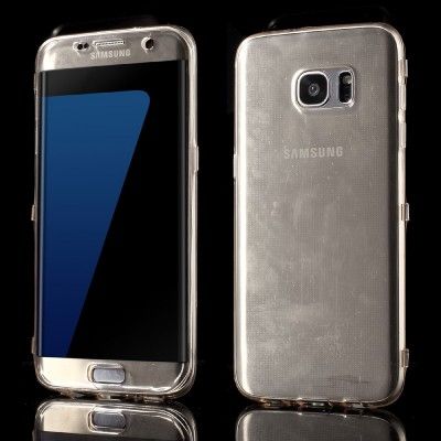 TPU Flip Shell Case till Samsung Galaxy S7 Edge - Guld