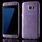 TPU Flip Shell Case till Samsung Galaxy S7 Edge - Lila
