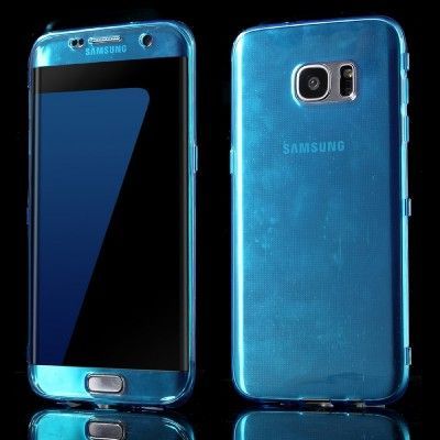 TPU Flip Shell Case till Samsung Galaxy S7 Edge - Mörkblå