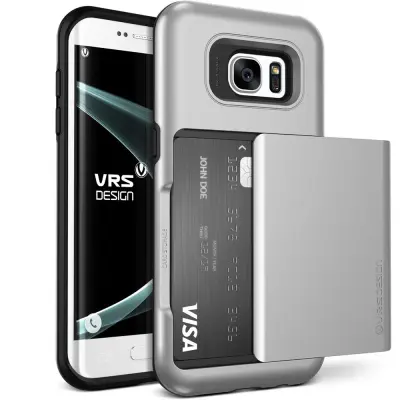 Verus Damda Glide Card Slot Skal till Samsung Galaxy S7 Edge - Silver