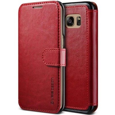 Verus Dandy Layered Plånboksfodral till Samsung Galaxy S7 Edge - Röd
