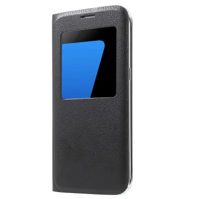 Window Mobilfodral till Samsung Galaxy S7 Edge - Svart