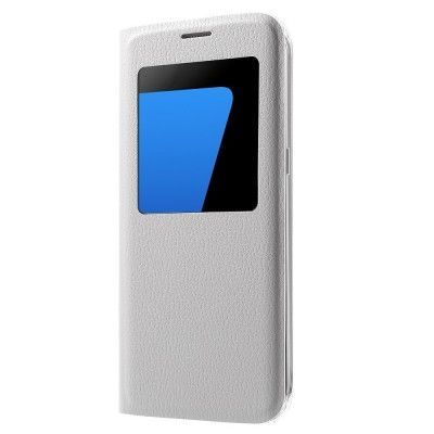Window Mobilfodral till Samsung Galaxy S7 Edge - Vit