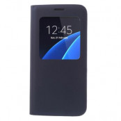 Window View Mobilfodral till Samsung Galaxy S7 Edge - Mörkblå