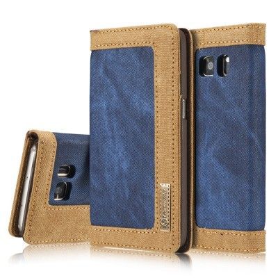 Caseme Canvas Plånboksfodral till Samsung Galaxy S7 - Blå