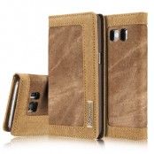 Caseme Canvas Plånboksfodral till Samsung Galaxy S7 - Brun