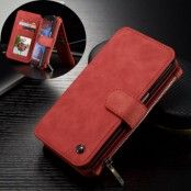Caseme Plånboksfodral av läder till Samsung Galaxy S7 - Röd