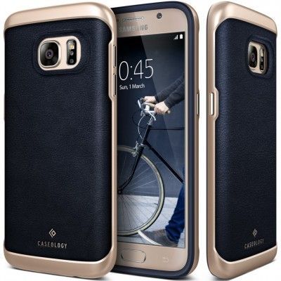 Caseology Envoy Äkta Läder Series Skal till Samsung Galaxy S7 - Blå