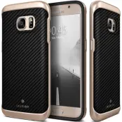 Caseology Envoy Äkta Läder Series Skal till Samsung Galaxy S7 - Carbon Svart