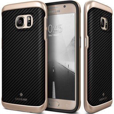 Caseology Envoy Äkta Läder Series Skal till Samsung Galaxy S7 - Carbon Svart