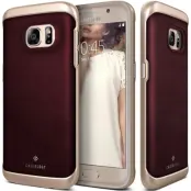 Caseology Envoy Äkta Läder Series Skal till Samsung Galaxy S7 - VinRöd