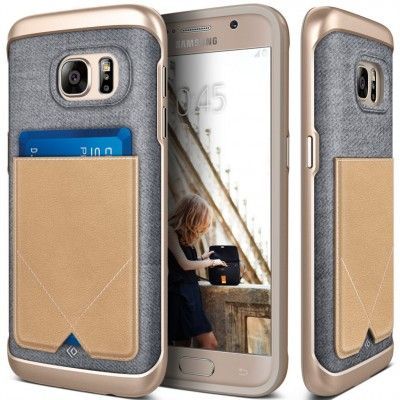 Caseology Messenger Äkta Läder Series Skal till Samsung Galaxy S7 - Beige