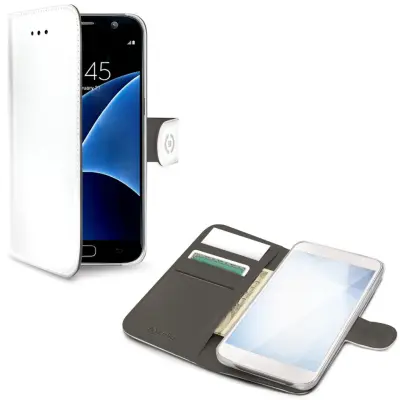 Celly Plånboksfodral till Samsung Galaxy S7 - Vit