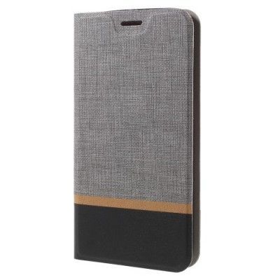 Cross Pattern Plånboksfodral till Samsung Galaxy S7 - Grå