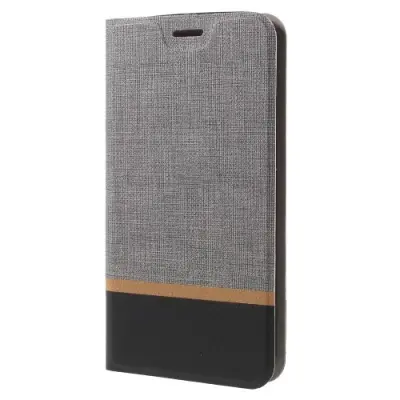 Cross Pattern Plånboksfodral till Samsung Galaxy S7 - Grå