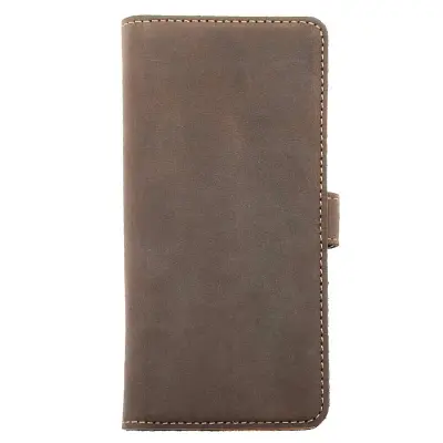 Essentials Plånboksfodral av äkta läder Samsung Galaxy S7 - Brun