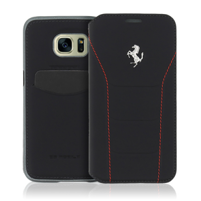 Ferrari 488 Book Case Fodral till Samsung Galaxy S7 - Svart