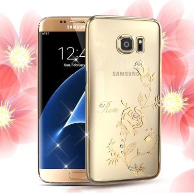 Kingxbar Skal med Swarovski Stenar till Samsung Galaxy S7 - Blomma