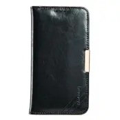 KLD Royal II Äkta läder Plånboksfodral till Samsung Galaxy S7 - Svart