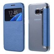 Mobilfodral med fönster till Samsung Galaxy S7 - Blå