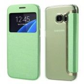 Mobilfodral med fönster till Samsung Galaxy S7 - Grön