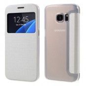Mobilfodral med fönster till Samsung Galaxy S7 - Vit