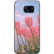 Mobilskal till Samsung Galaxy S7 med Rosa Tulpaner
