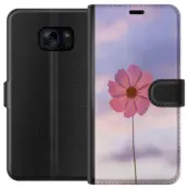 Plånboksfodral till Samsung Galaxy S7 med Rosa blomma