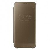 Samsung Clear View Cover till Galaxy S7 - Gold