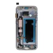 Galaxy S7 Skärm med LCD-display FixCell Renoveradde - Svart