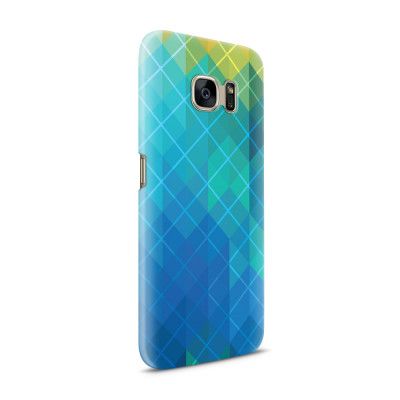 Skal till Samsung Galaxy S7 - Blå kvadrater