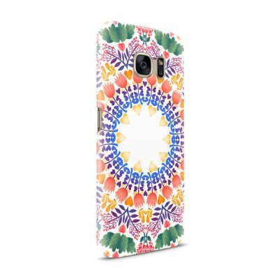 Skal till Samsung Galaxy S7 - Blommor Cirkel