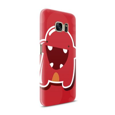Skal till Samsung Galaxy S7 - Bubbelmonster - Röd