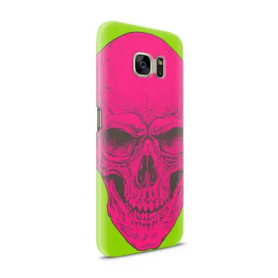 Skal till Samsung Galaxy S7 - Dödskalle - Magenta