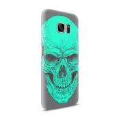 Skal till Samsung Galaxy S7 - Dödskalle - Turkos