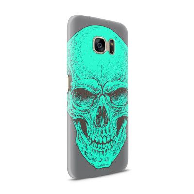 Skal till Samsung Galaxy S7 - Dödskalle - Turkos